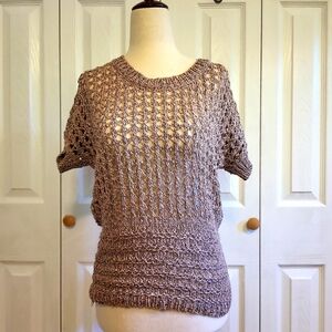 Loose Knit Short Sleeve Sweater